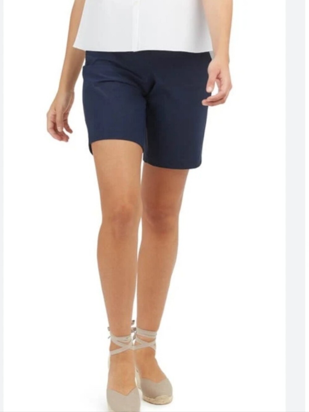 Spanx Sunshine 10" Shorts in Sunkissed Navy Size L